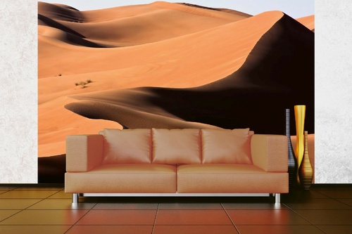 Vlies Fototapete - Beleuchtete Sanddünen 375 x 250 cm